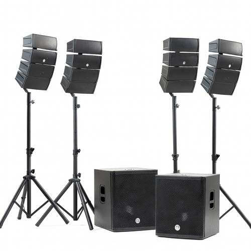 BM SONIC – Výkonná audio súprava 2400 W s 8 satelitmi, 2 subwoofermi, Bluetooth, USB, SD a AUX