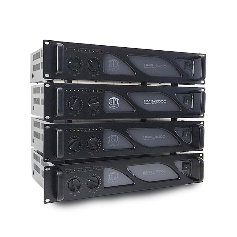 BM Sonic BMS-1000 – dvojkanálový výkonový zosilňovač 2×500 W (MOSFET s trvalým chladením)