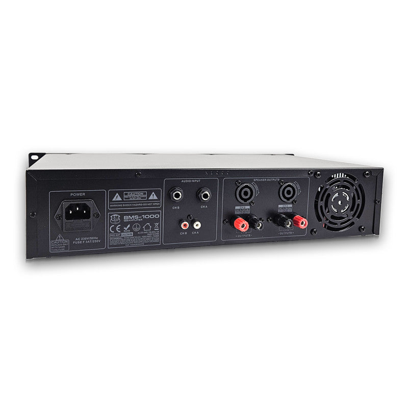 BM Sonic BMS-1000 – dvojkanálový výkonový zosilňovač 2×500 W (MOSFET s trvalým chladením)