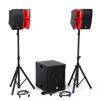 BM SONIC – Výkonná audio súprava 1200 W Horn Super Systém s Bluetooth, USB, SD a AUX