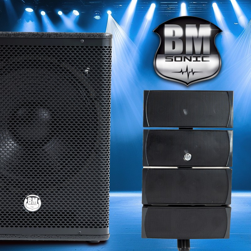 BM SONIC – Profesionálna audio súprava 1200 W s Bluetooth, USB, SD a AUX