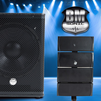 BM SONIC – Profesionálna audio súprava 1200 W s Bluetooth, USB, SD a AUX