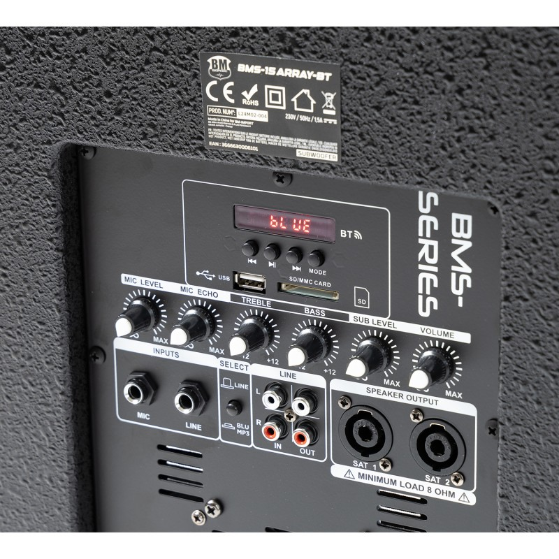 BM SONIC – Profesionálna audio súprava 1200 W s Bluetooth, USB, SD a AUX