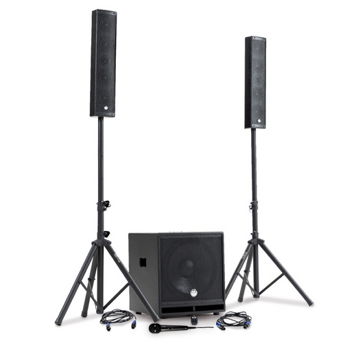 BM SONIC – Profesionálna audio súprava 1200 W s mikrofónom, Bluetooth, USB, SD a AUX