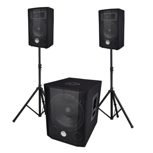 BM SONIC – Audio súprava 1000W – BLUETOOTH / USB / SD / AUX + STOJKY + KÁBLE + OCHRANNÉ PUZDRO