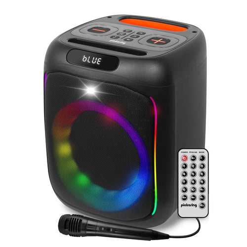 Pickering SOUNDKUB160 – autonómny reproduktor 160 W s LED osvětlením, Bluetooth, USB, rádio FM, stroboskopickým efektom a mikrofónom