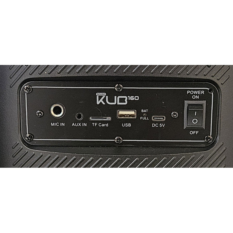 Pickering SOUNDKUB160 – autonómny reproduktor 160 W s LED osvětlením, Bluetooth, USB, rádio FM, stroboskopickým efektom a mikrofónom