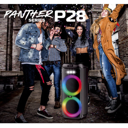 Pickering Panther P28 – autonómny reproduktor 500 W s LED osvetlením, vstavanou batériou, Bluetooth, USB, SD a šiestimi režimami ekvalizéra