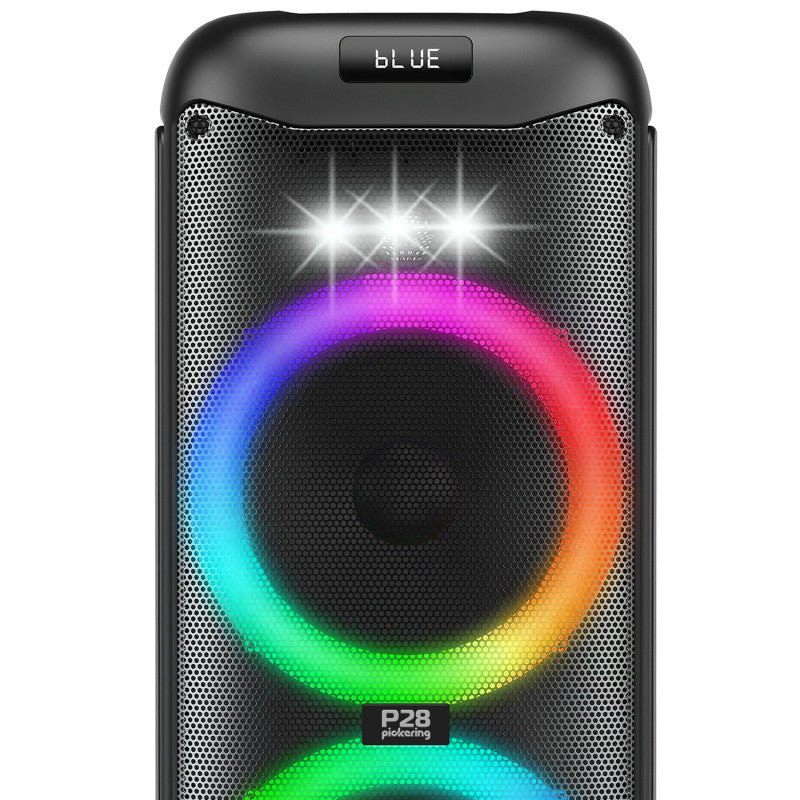 Pickering Panther P28 – autonómny reproduktor 500 W s LED osvetlením, vstavanou batériou, Bluetooth, USB, SD a šiestimi režimami ekvalizéra