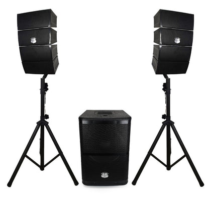 BM SONIC – DJ audio súprava Pure Array 1000 s 2 satelitmi, subwooferom, stojanmi, USB, Bluetooth, SD a AUX