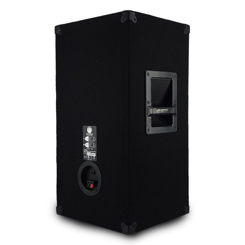 BM SONIC – Výkonná DJ audio súprava 2000 W s pasívnymi reproduktormi 2×700 W, SpeakOn káblami, Bluetooth, USB, SD a AUX